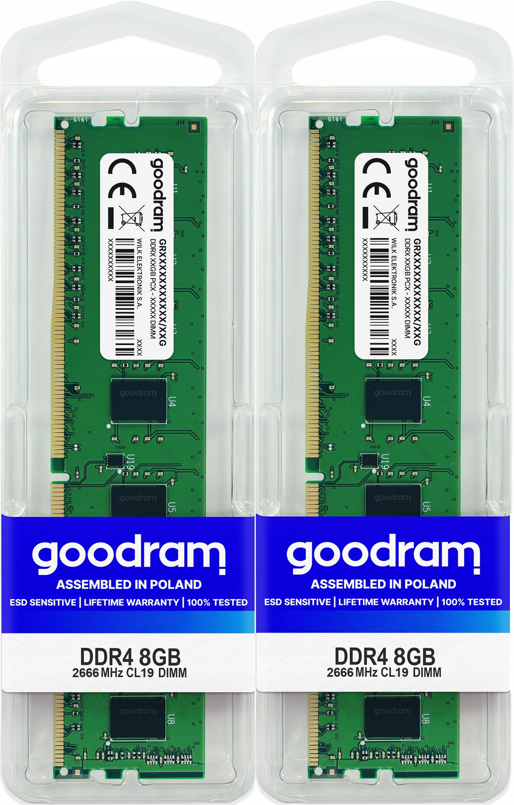 Paměť Ram Goodram DDR4 16GB 2666 Mhz CL22 1,2V pro stolní počítač