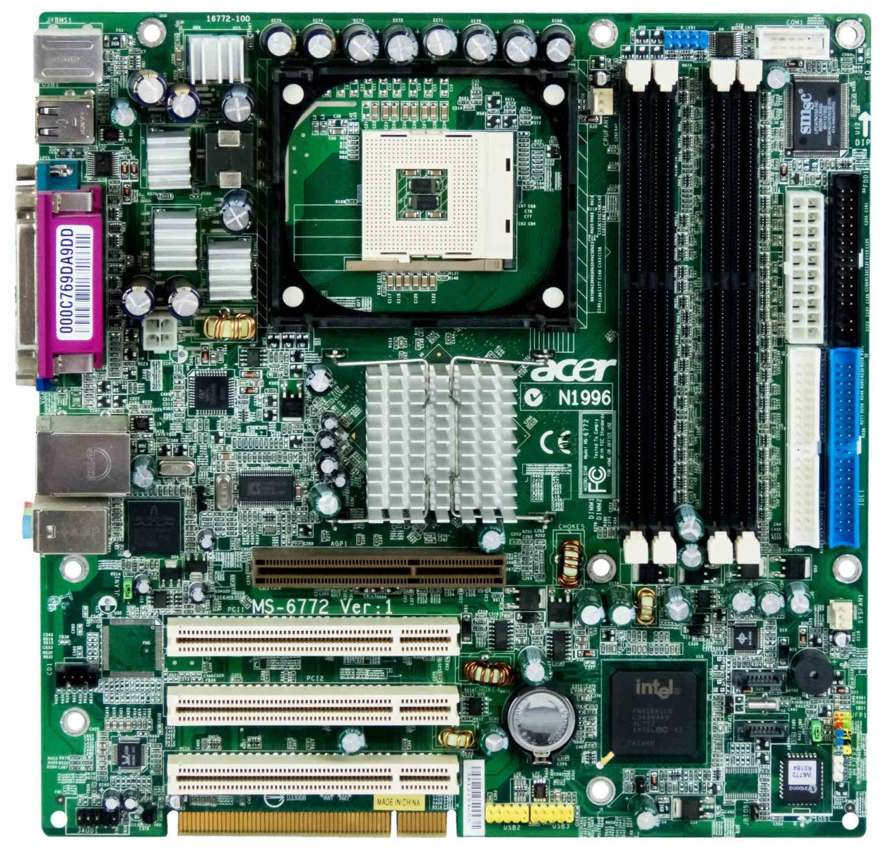 Acer MS-6772 Ver: 1 str. 478 Ddr Pci Agp mATX