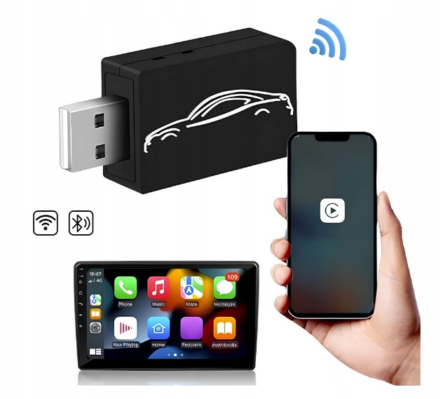 Adaptér pro bezdrátový Apple Carplay Android Auto, dárek na Halloween