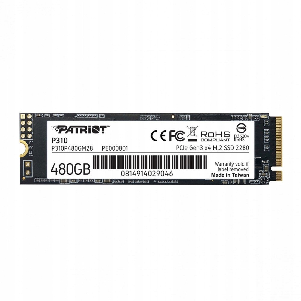 P310 480 Gb M.2 2280 1700/1500 PCIe NVMe Gen3 x 4 Ssd