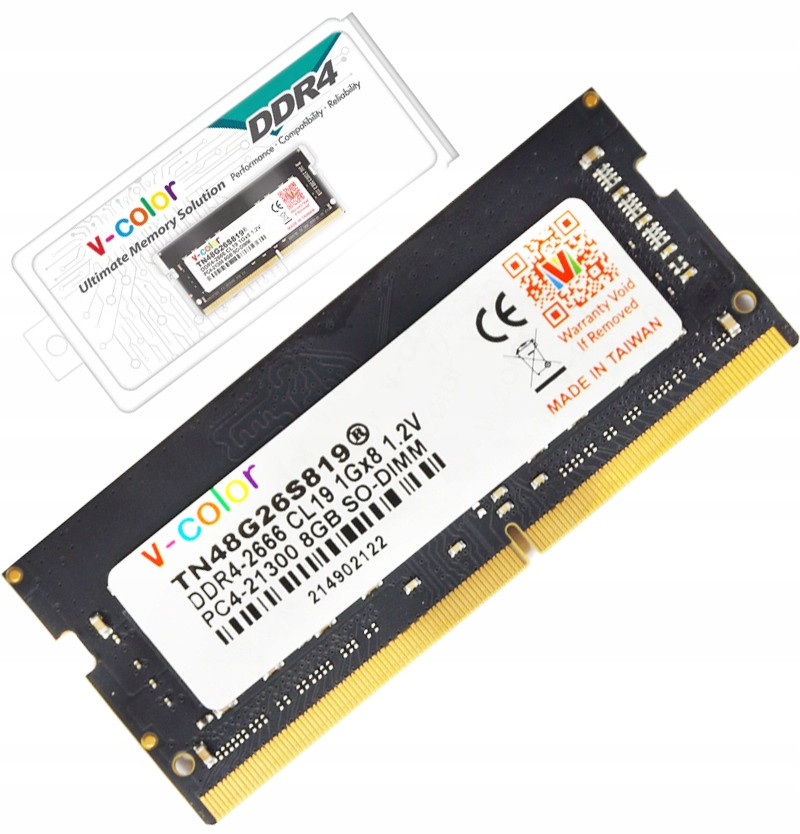 Paměť Ram DDR4 8GB 2666 MHz Sodimm Černá