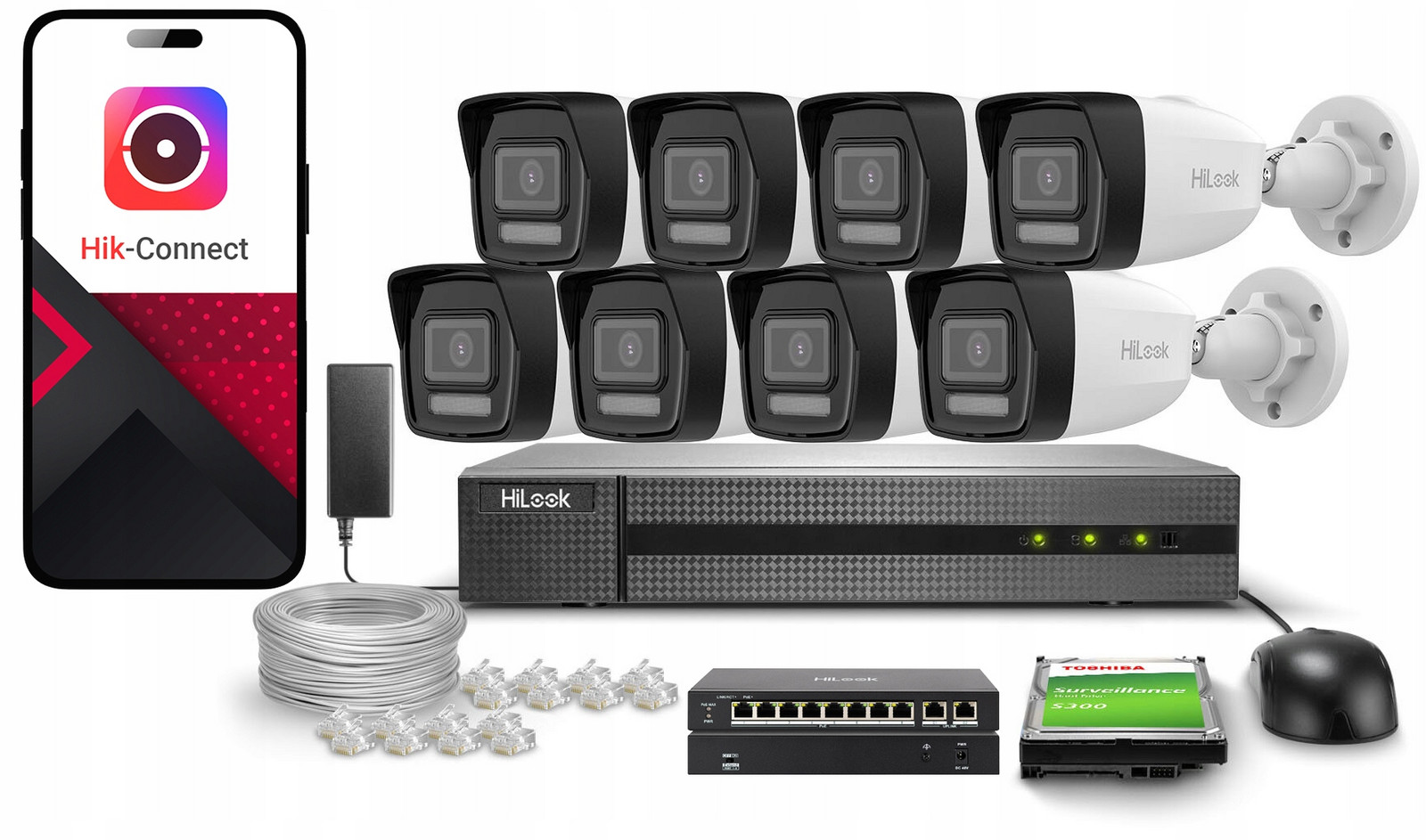 Ip monitoring 4Mpx IPCAM-B4-30DL 8x Audio kamera PoE Detekce Aplikace