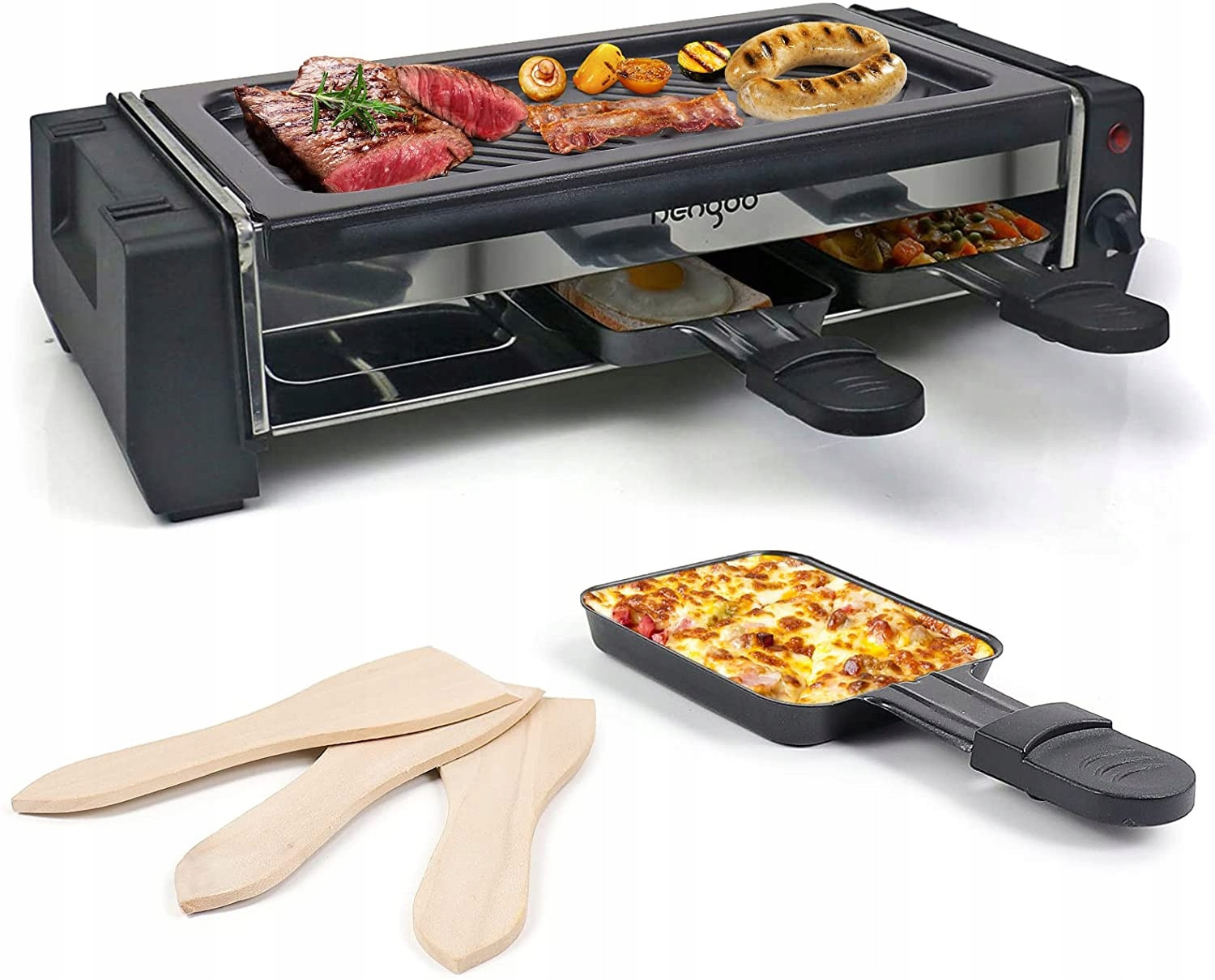 Raclette elektrický gril Voohek SC-508-3 černý 700 W