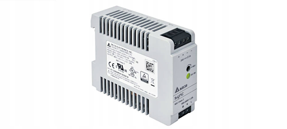 DRS-24V50W1 Č. napájecí zdroj Din 24V/2.08A, Sync, plastové pouzdro, s relé