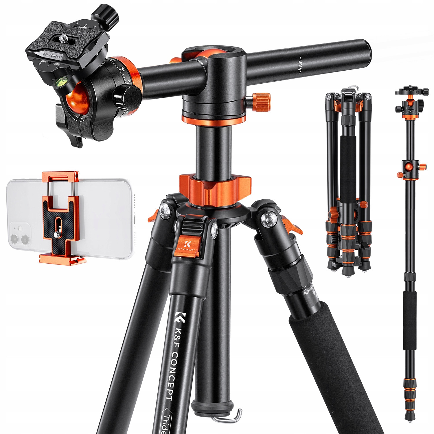 Foto stativ Tripod Hlavice Monopod T na fotoaparát Rozbitý sloupek K&f