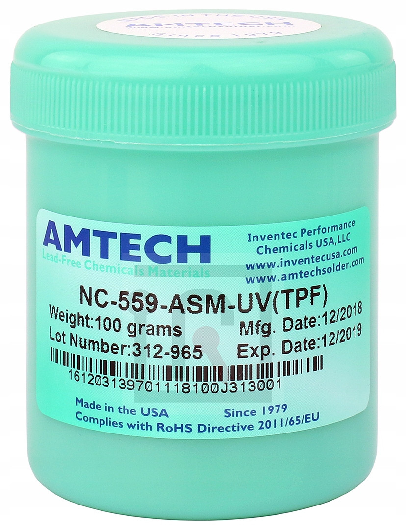 Tavidlo Amtech NC-559-ASM-TPF(UV) 50g No-clean Flux Pájecí Pasta Gel Bga