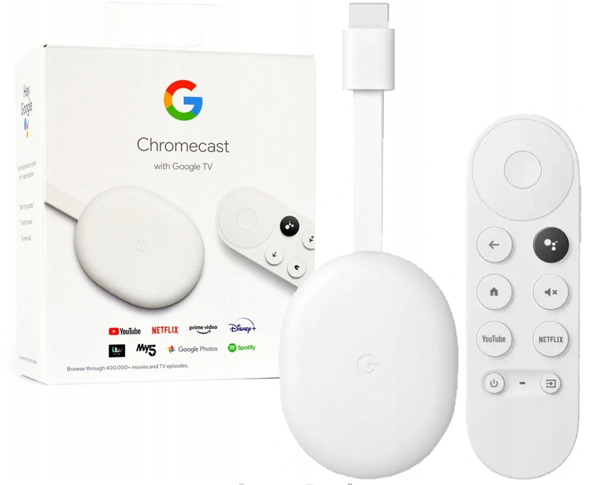 Přehrávač Multimediální Google Chromecast 4 smart Tv Hlasové Vytáčení