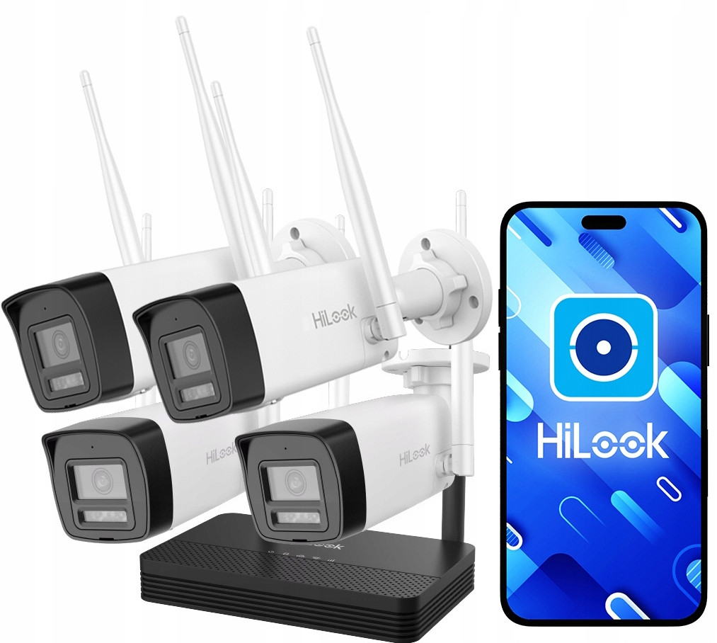 Sada 4 bezdrátových WiFi kamer 4MPx HiLook by Hikvision WIFIKIT-B4-4CH