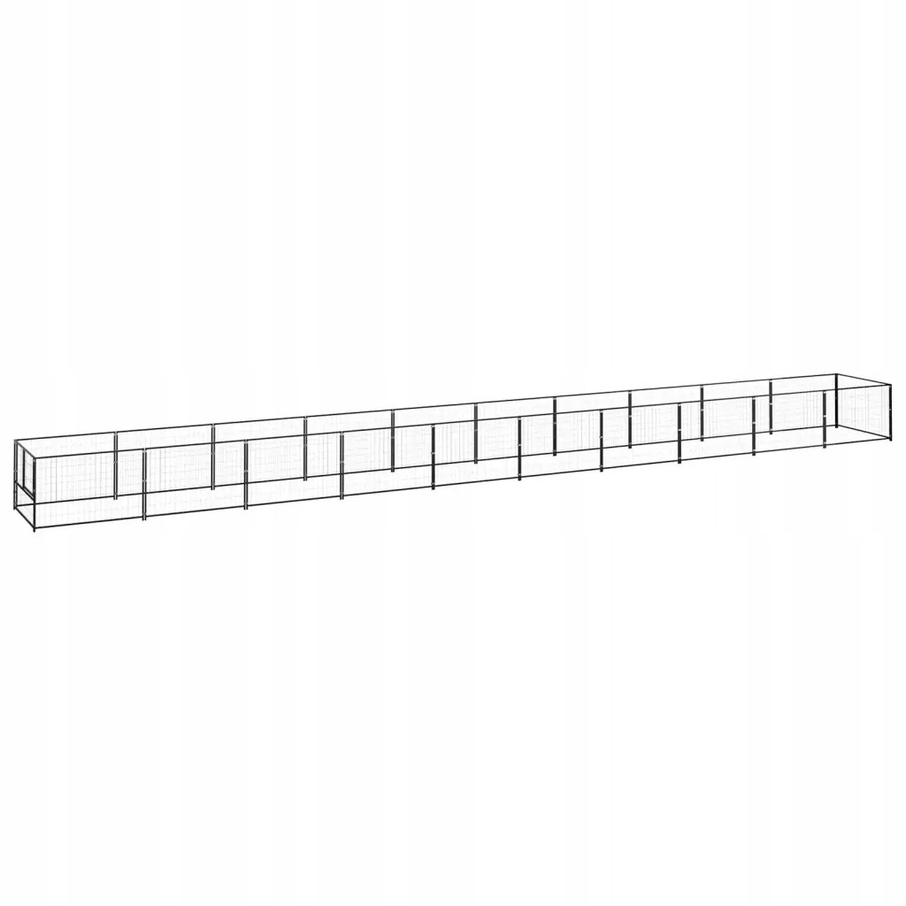 Kotec pro psa 100x100x70 cm, ocel, černá