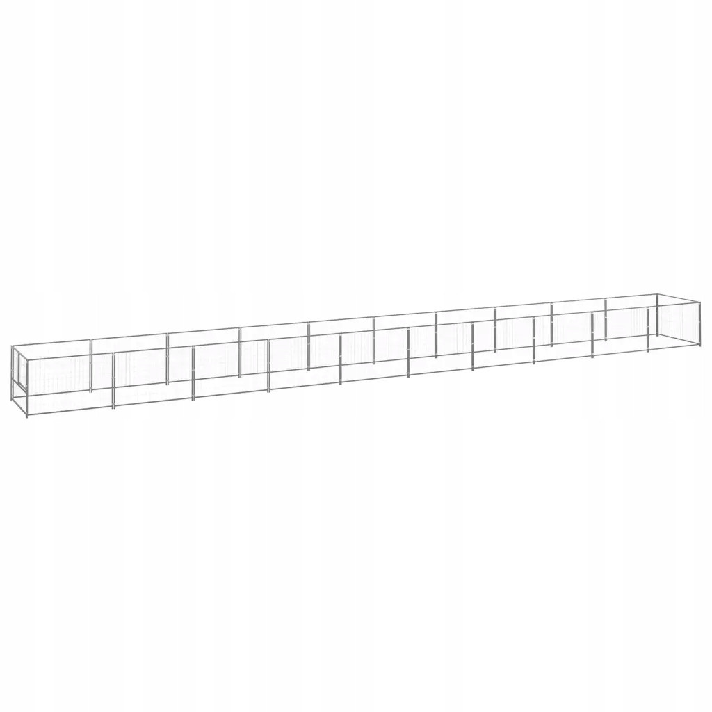 Kotec pro psy 100x100x70 cm stříbrná