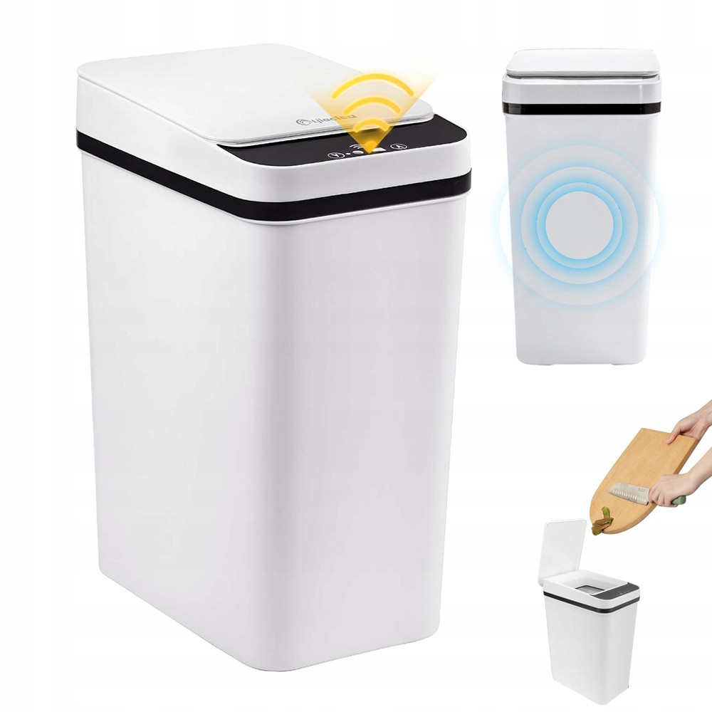 Domácnost Bílý Automatický Odpadkový Koš 12 L Bezdotykový S Pohybovým Senzorem