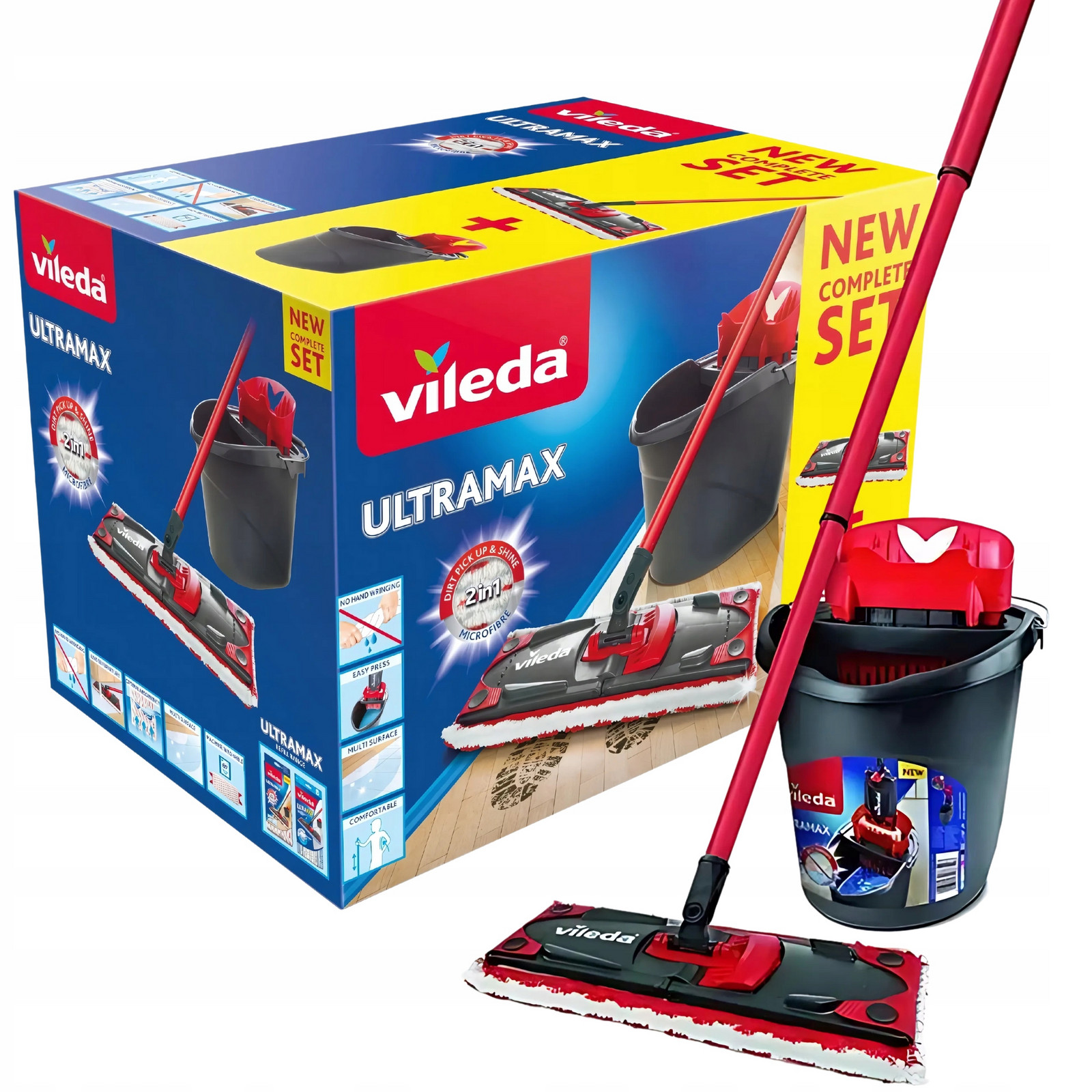 Mop Set Vileda Plochý Ultramax Kbelík S Mopem