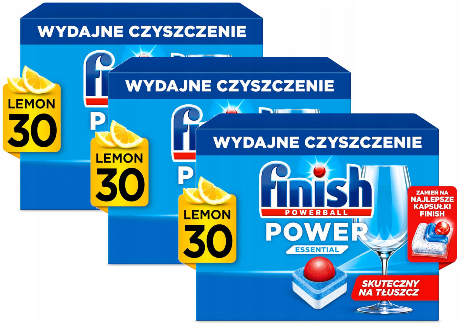 Finish Tablety do myčky Power Essential lemon 90 kusů