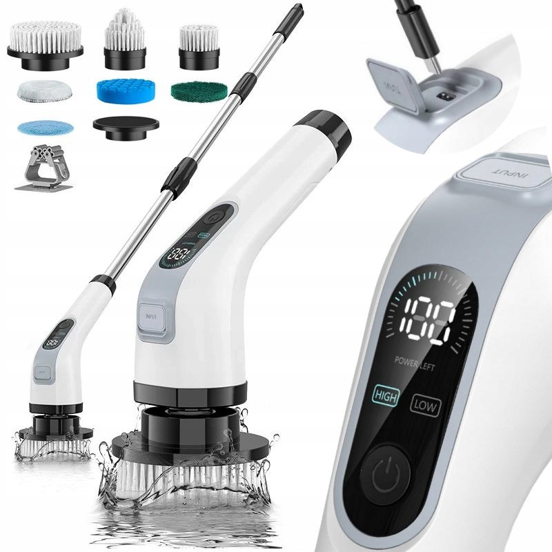 Rotační Elektrický Kartáč Na Čištění Úklidu Drhnutí 7v1 Usbc