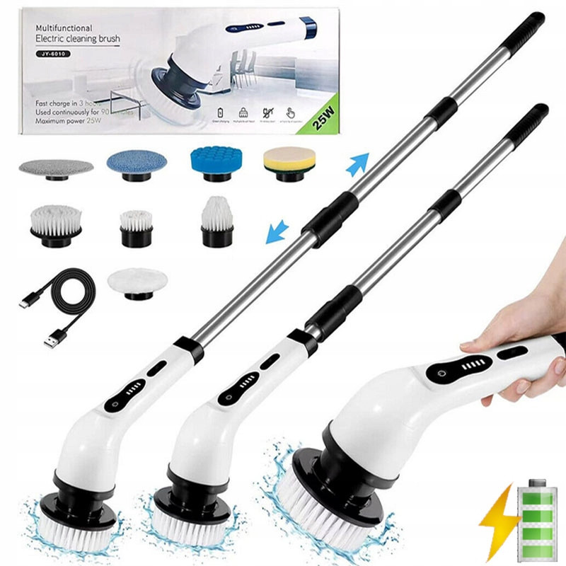 Elektrický Vířivý Výplach Mop Elektrický Rotační Kartáč S Baterií 9v1