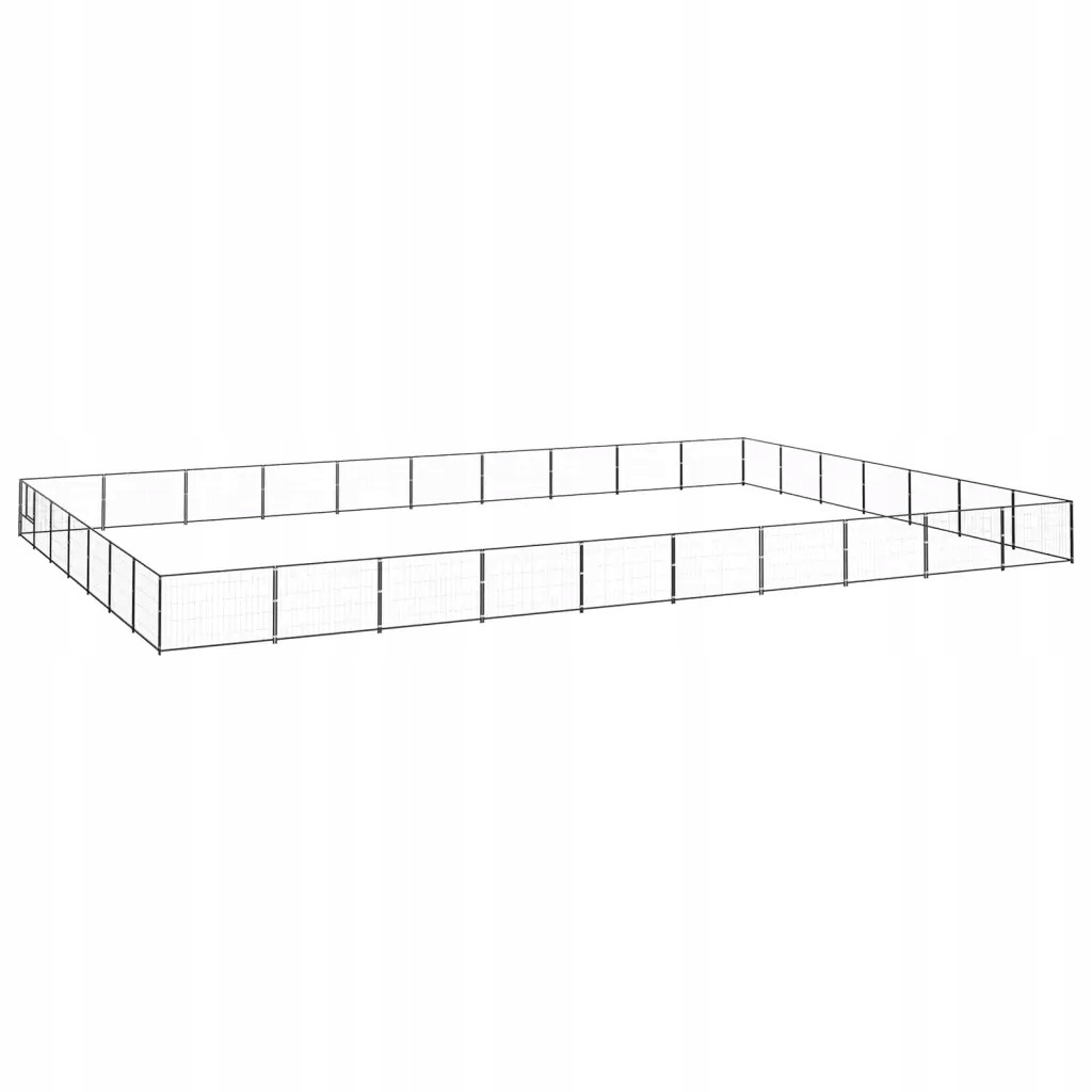Kotec pro psy Univerzální 100x70x70 cm, ocel, černá