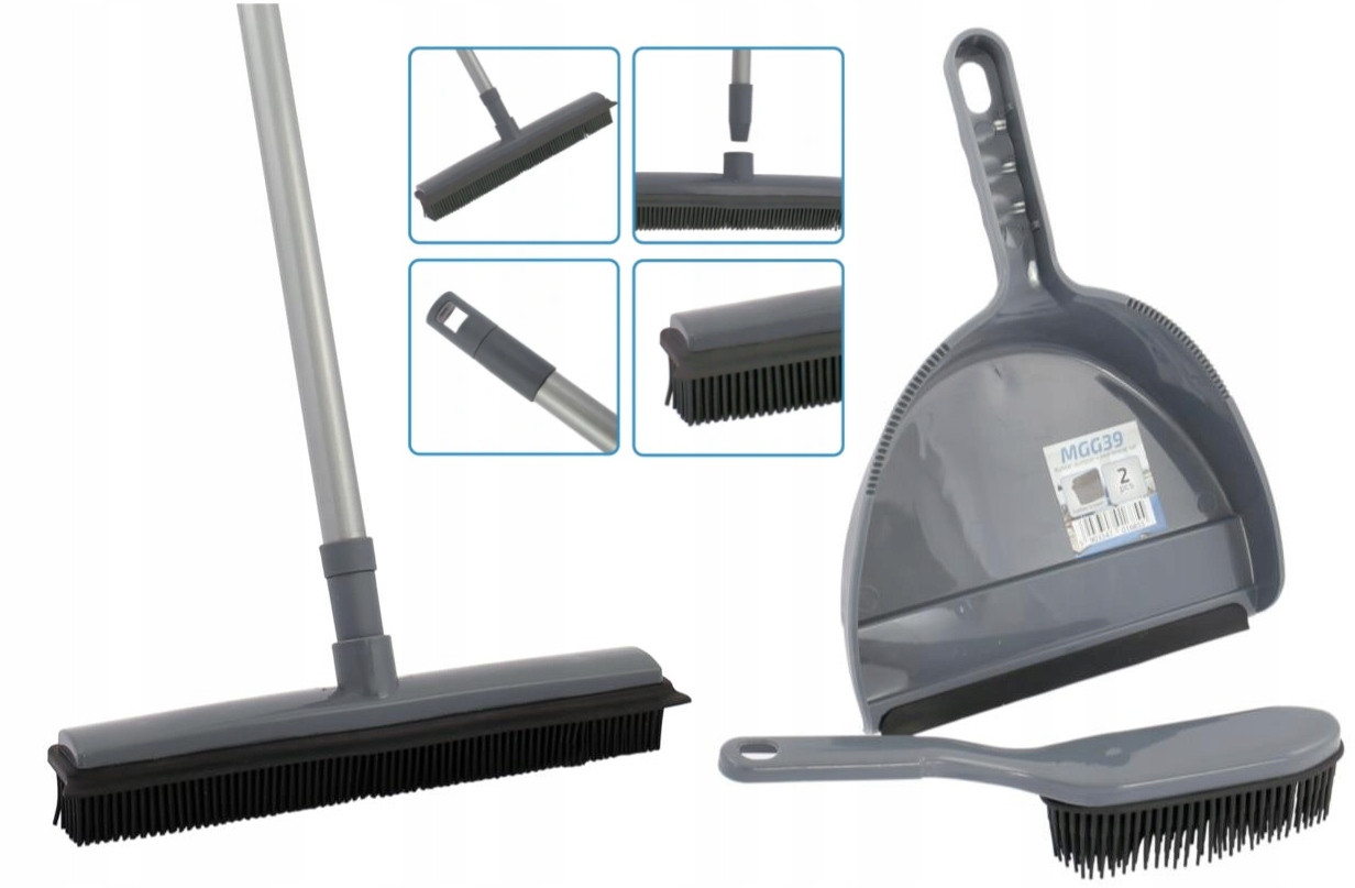 Kadeřnický zametač na vlasy smeták gumový lopatka smetáček