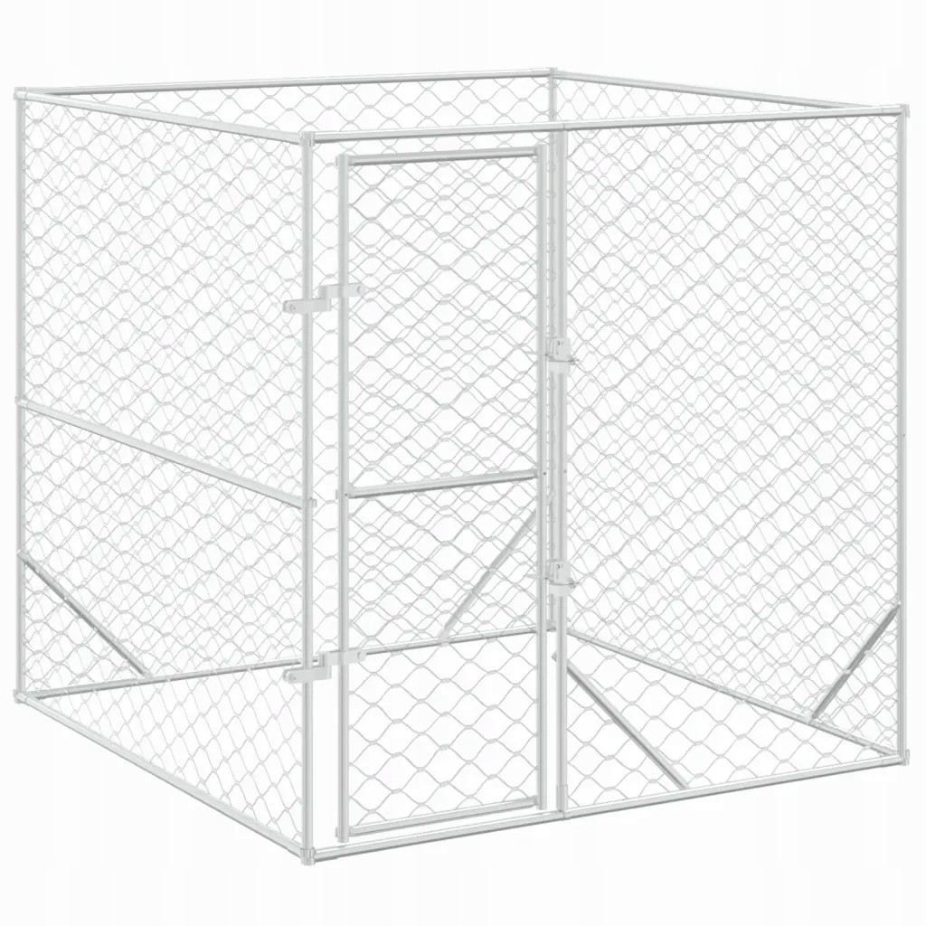 Klec pro psa 2x2x2m stříbrná