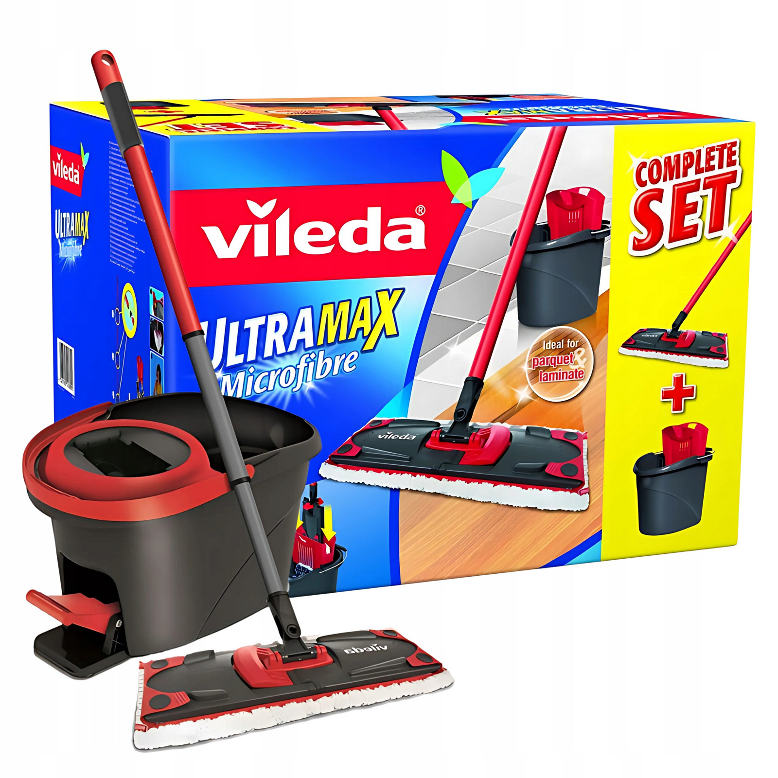 Rotační Mop Vileda Plochý Ultramax XL Set Mop Kbelík