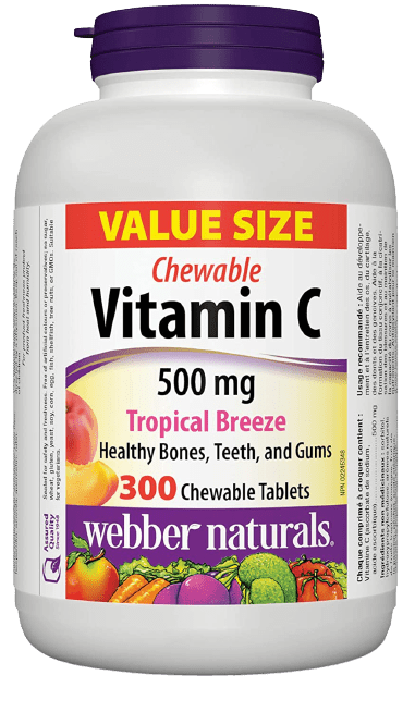 WEBBER NATURALS Vitamín C tropické ovocie 500 mg 300 pastilek