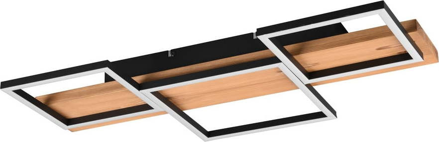 LED stmívatelné stropní svítidlo v černo-přírodní barvě 34x65 cm Harper – Trio