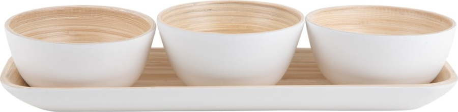 Bílá bambusová servírovací sada Puro – PT LIVING