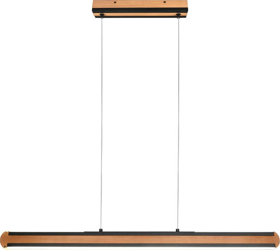 LED závěsné svítidlo v černo-přírodní barvě Deacon – Trio