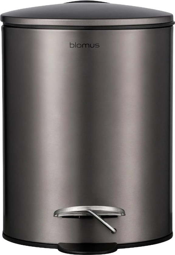 Tmavě hnědý nášlapný ocelový odpadkový koš 3 l Tubo – Blomus
