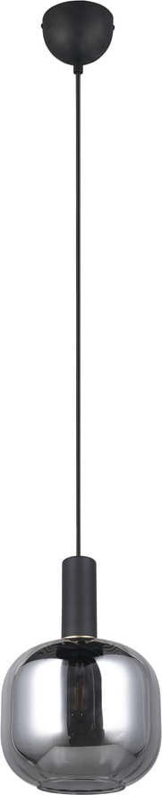 Černé závěsné svítidlo se skleněným stínidlem ø 20 cm Diva – Trio