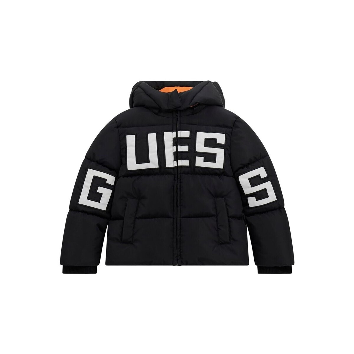 Guess  HOODED PADDED JACKET  Černá