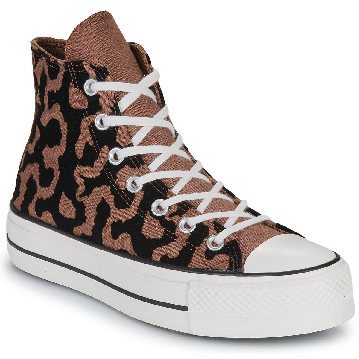 Converse  CHUCK TAYLOR ALL STAR LIFT PLATFORM LEOPARD REMIX  Hnědá