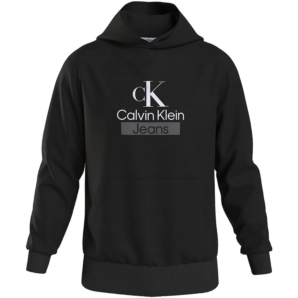 Calvin Klein Jeans  Sweat à capuche Stacked Archival Homme  Černá