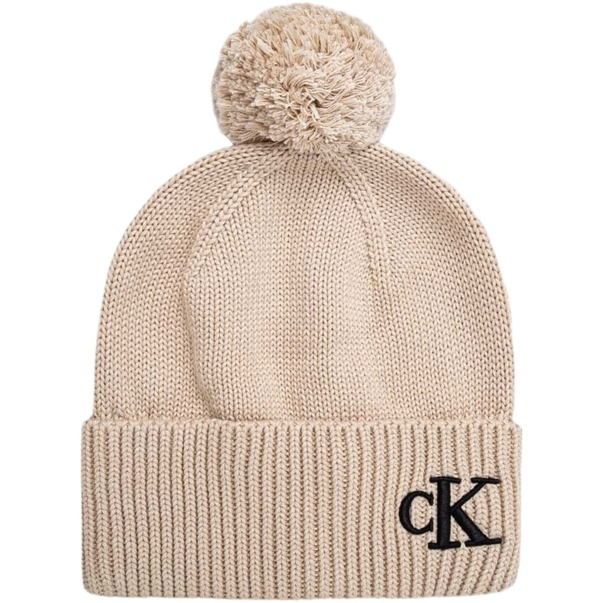 Calvin Klein Jeans  SEASONAL POM POM BEANIE K60K612653  Béžová