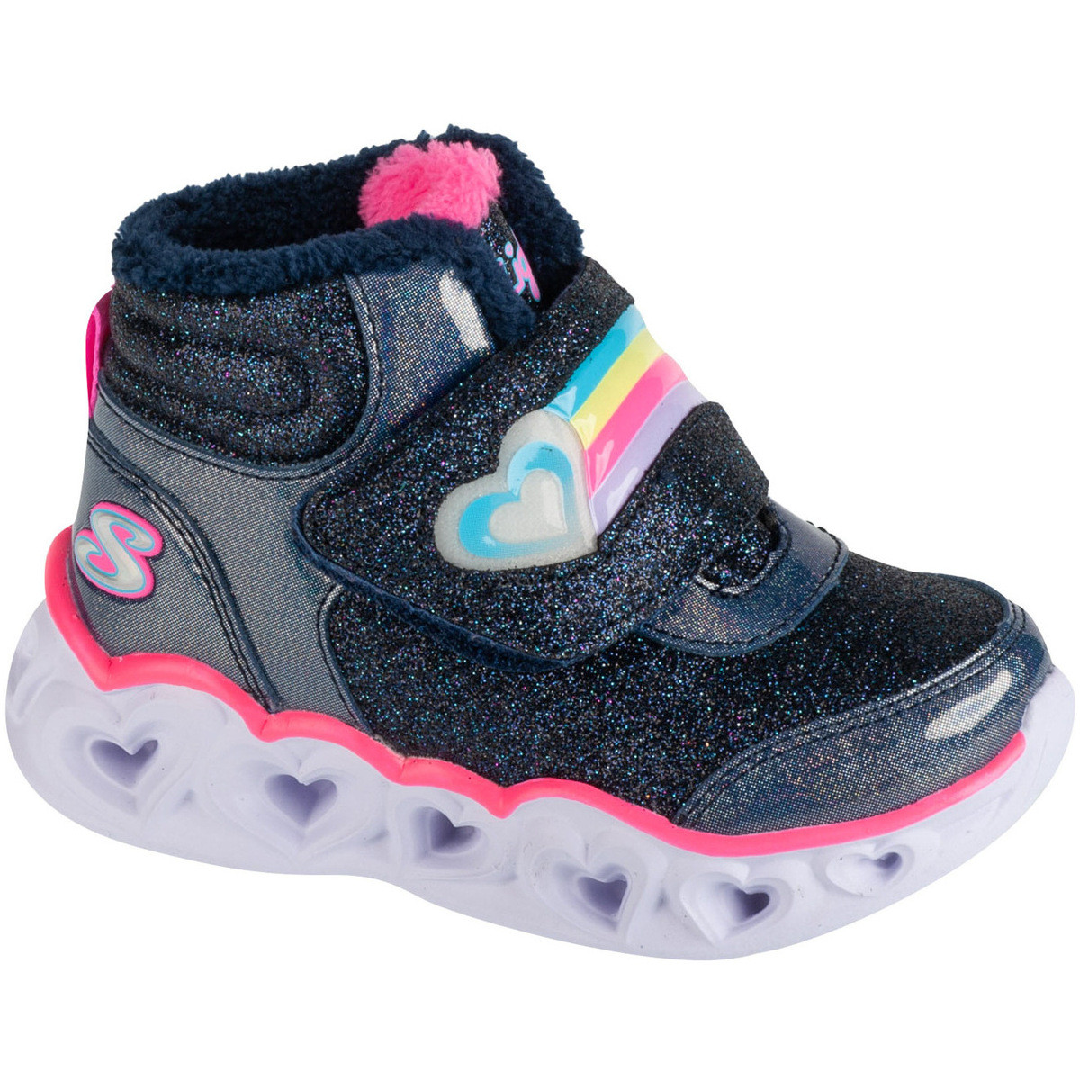 Skechers  Heart Lights - Brilliant Rainbow  Modrá