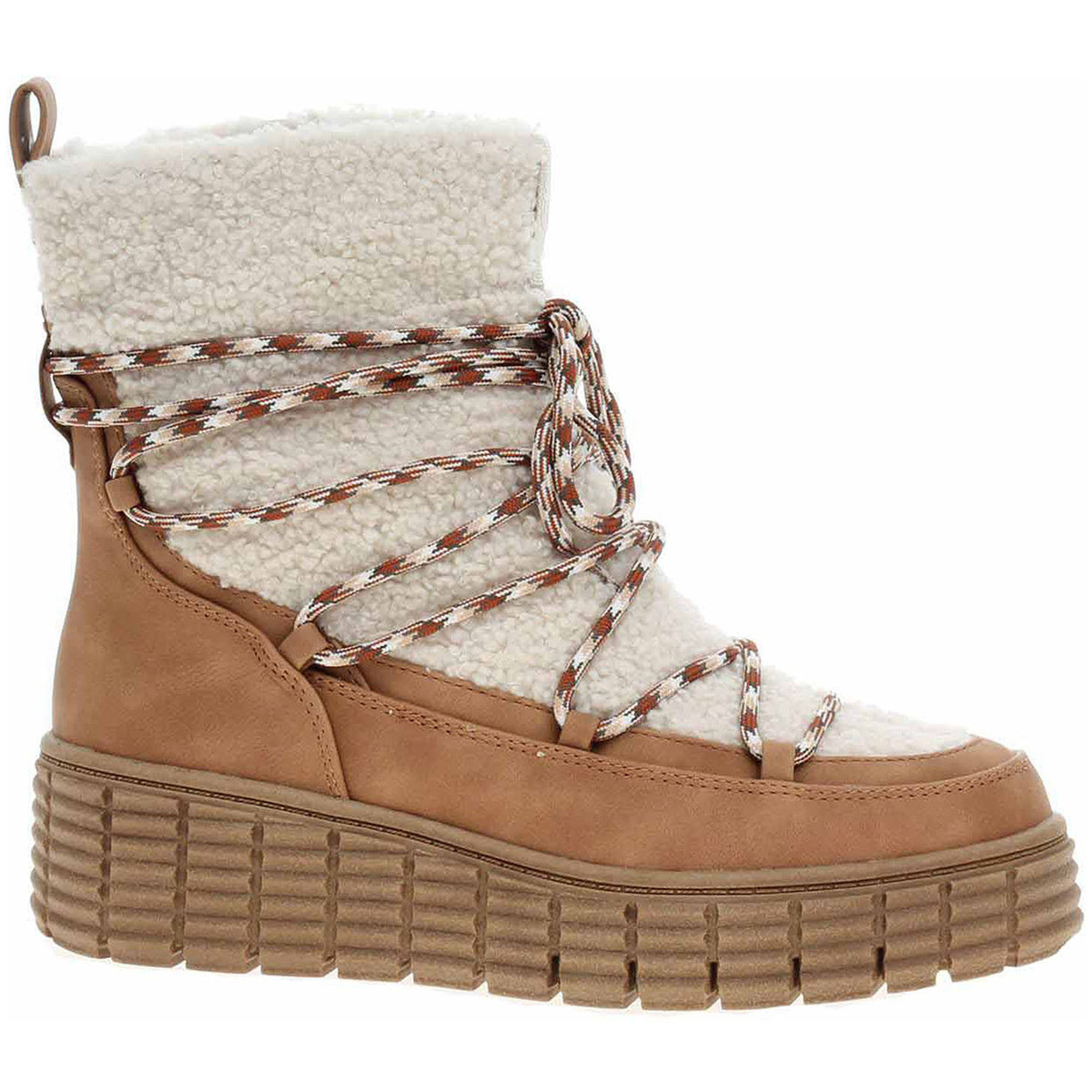 Tamaris  Dámské polokozačky  1-26479-43 camel comb  Béžová