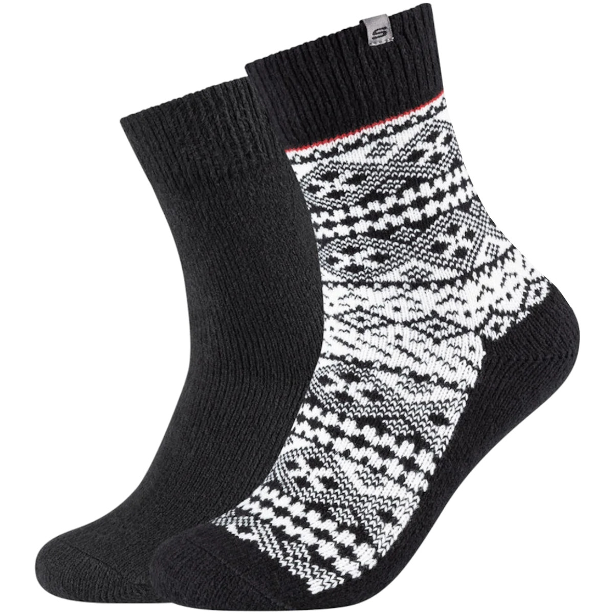Skechers  2PPK Men Casual Fashion Jacquard Socks  Černá