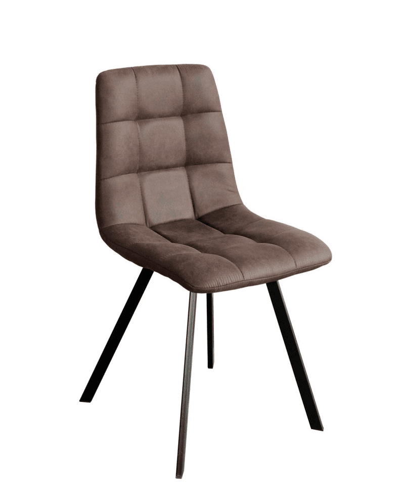 Jídelní židle MACAO – čalouněná, mikrovlákno, hnědá