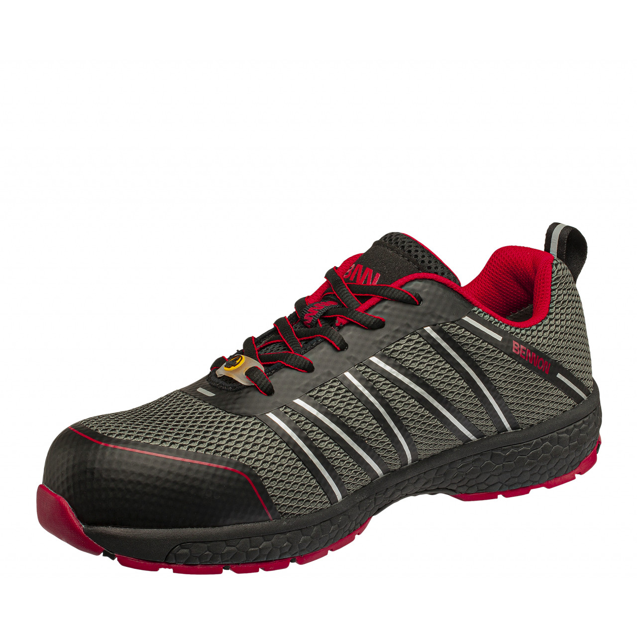 Boty Bennon Vectra S1P ESD Low 2.0 - šedé-červené, 48