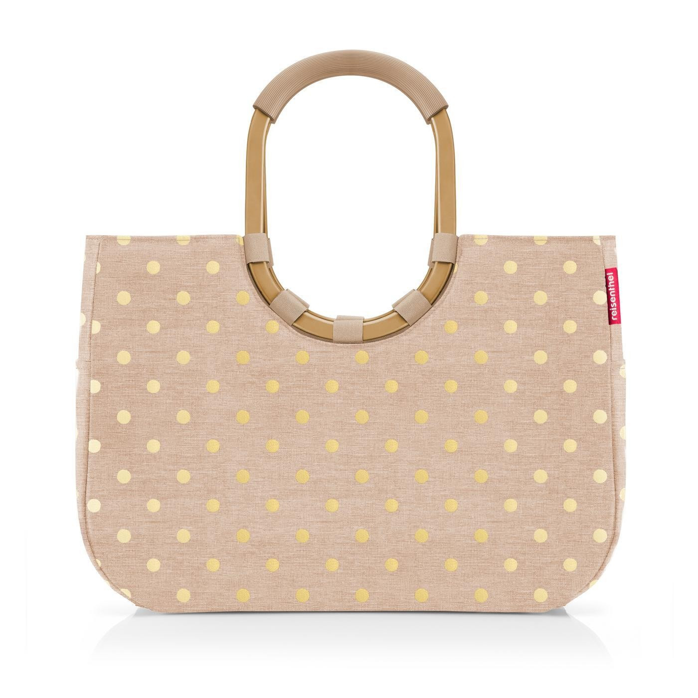 Nákupní taška Reisenthel Loopshopper L Frame Metallic dots coffee