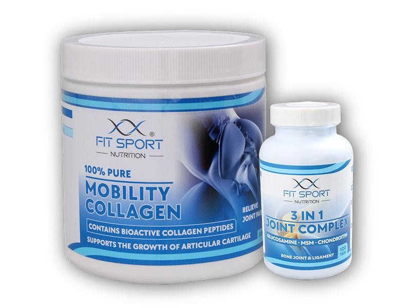 FitSport Nutrition 100% Pure Mobility Collagen 300g + 3 in 1 Joint Complex 120 tablet