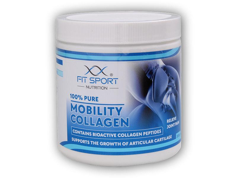 FitSport Nutrition 100% Pure Mobility Collagen 300g - Bioaktivní kolagenní peptidy FORTIGEL