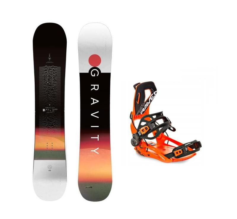 Gravity Bandit 24/25 snowboard + Raven RAGE Fastec FT360 orange vázání