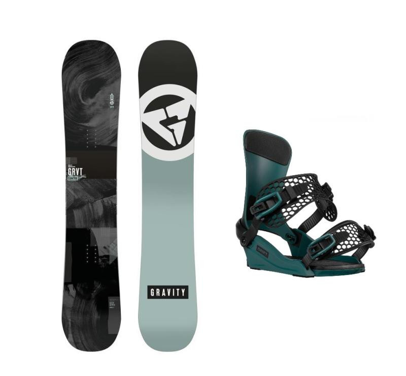 Gravity Contra 24/25 pánský snowboard + Gravity Drift steel green vázání