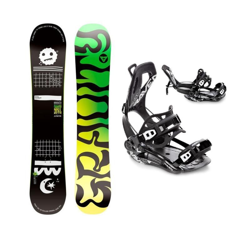 Gravity Empatic Jr 24/25 juniorský snowboard + Raven Fastec FT360 black vázání