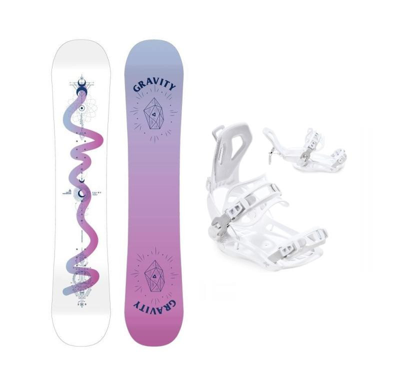 Gravity Fairy 24/25 juniorský snowboard + Raven Fastec FT360 white vázání