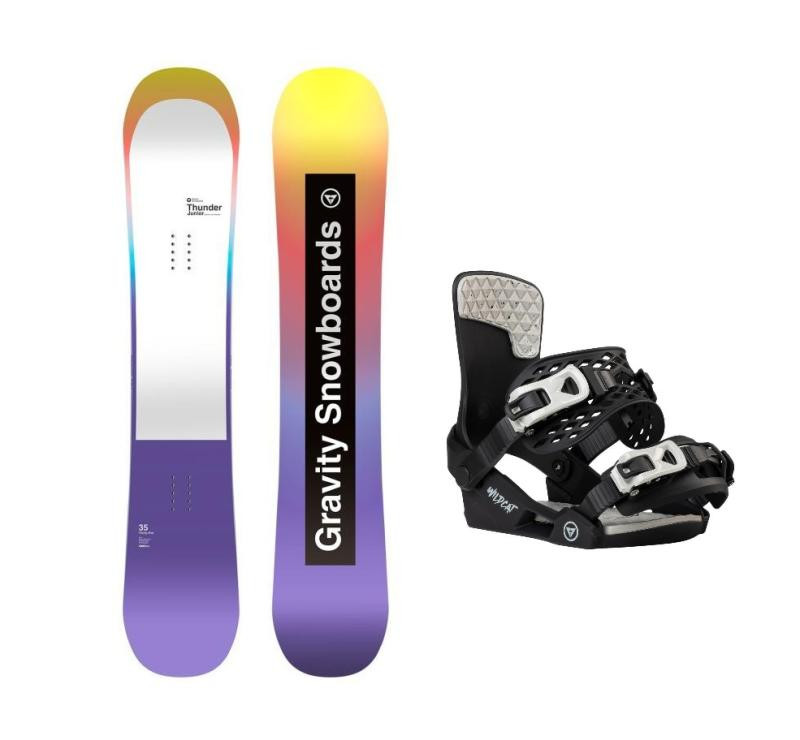 Gravity Thunder Jr juniorský snowboard + Gravity Wildcat black vázání