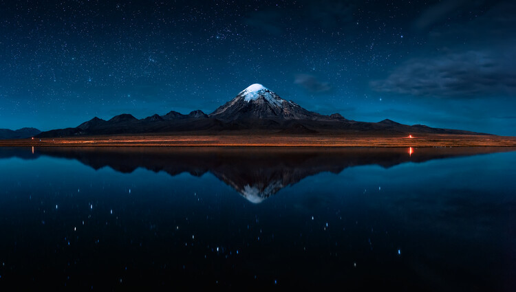 Hernan Calderon Velasco Fotografie El Reflejo del Sajama - Bolivia, Hernan Calderon Velasco, 40 × 22.2 cm