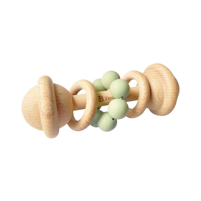 O.B Designs Rattle Toy chrastítko Sage 3m+ 1 ks