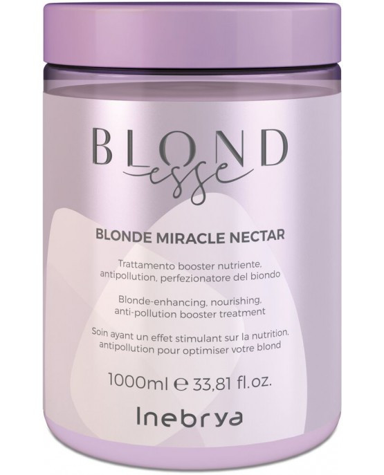 Inebrya Pečující ošetření pro blond vlasy Blondesse Blonde Miracle Nectar (Anti-Pollution Booster Treatment) 1000 ml