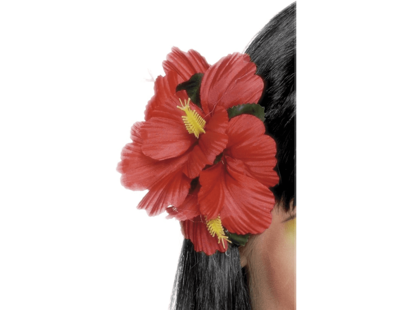 Smiffys Havajské kvítko spona do vlasů červená